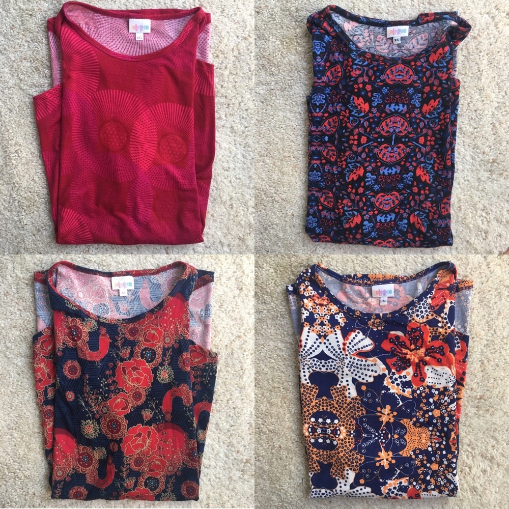 4 LulaRoe Irma Tops